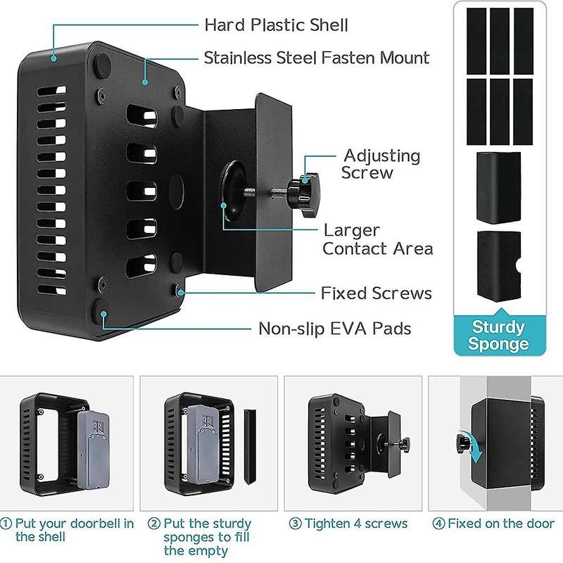 Anti-theft Video Doorbell Door Mount,no-drill Mount