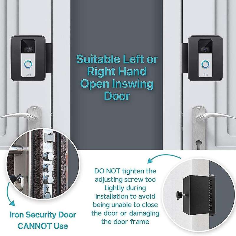 Anti-theft Video Doorbell Door Mount,no-drill Mount