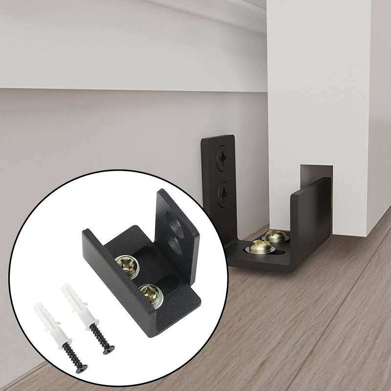 4 Piece Sliding Door Floor Rails, Adjustable, Great for Sliding Doors