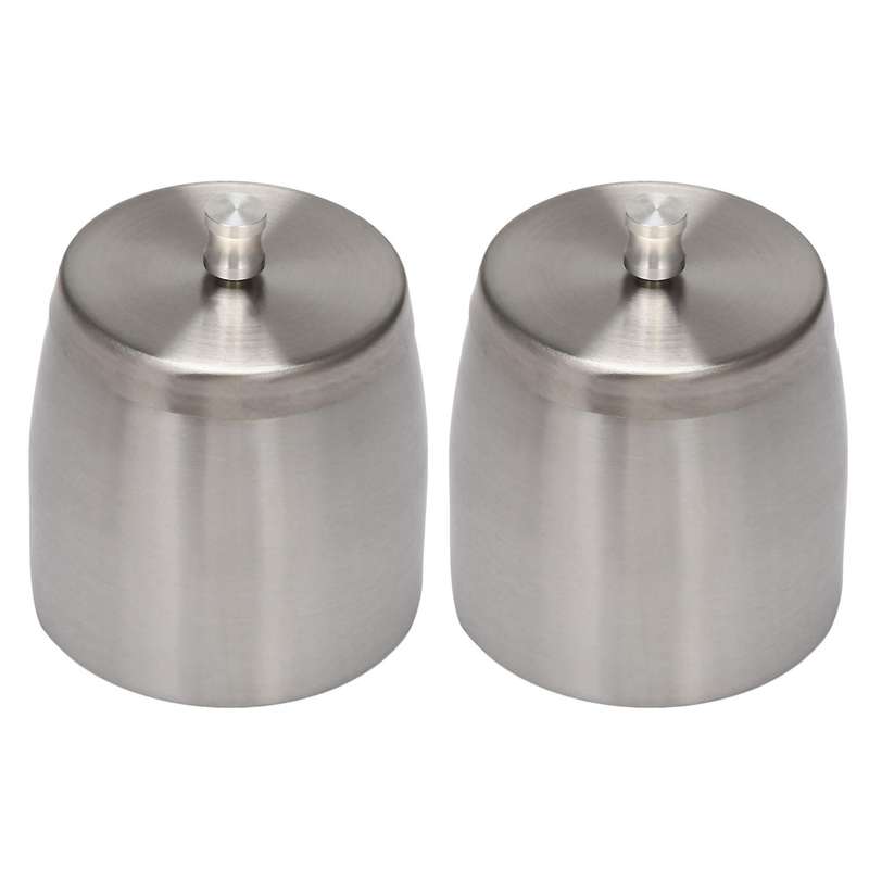 2x Cigar Ashtray Stainless Steel Car Ashtray with Lid for Smokers