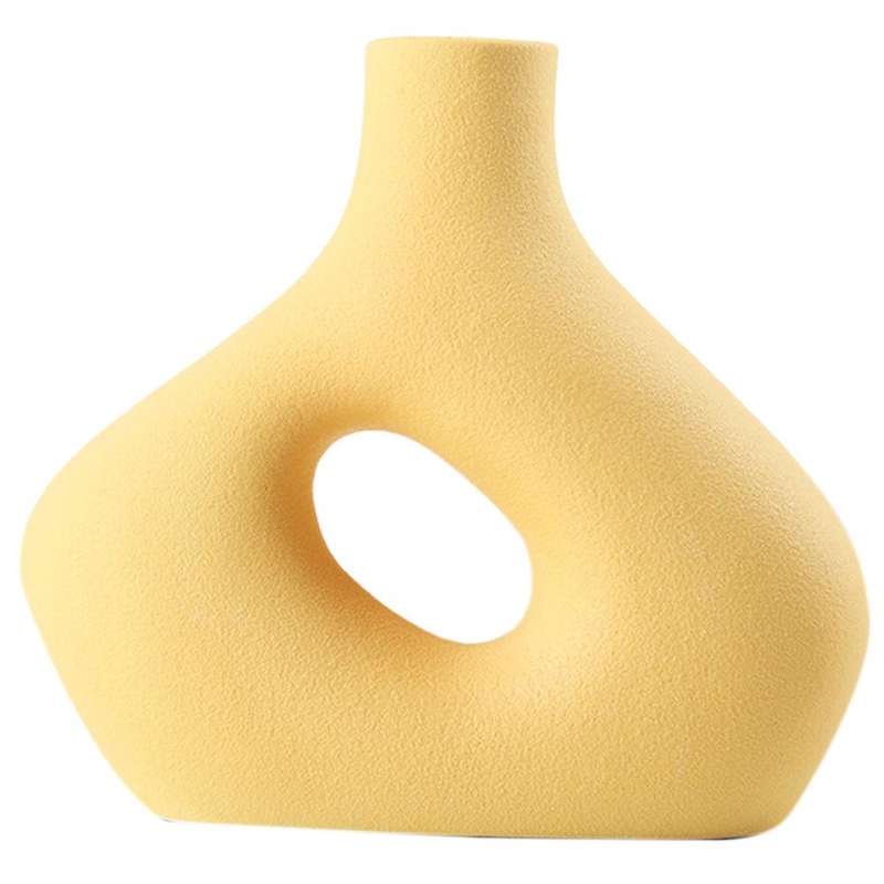 Nordic Style Ceramic Vase Frosted Container Modern Art Home Decor