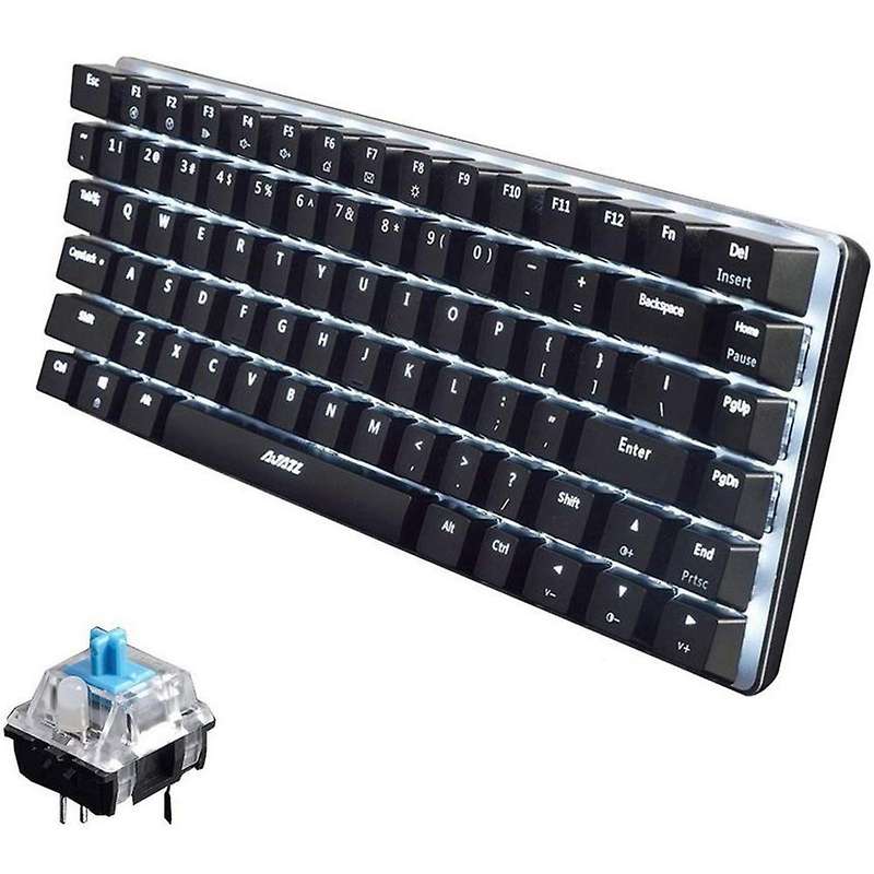Ajazz Ak33 Wired Gaming Keyboard Led Backlit 82 Keys Usb Keyboard