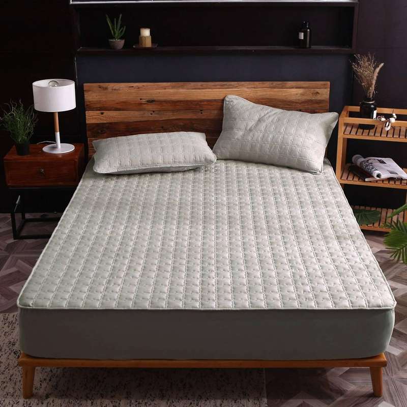 Cotton Fitted Sheet Bed Mattress Protector Cover Winter Warm --150cm