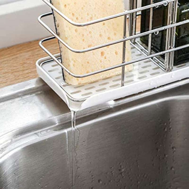 Stainless Steel Sponge Holder, Multifunctional Kitchen Sink Organizer