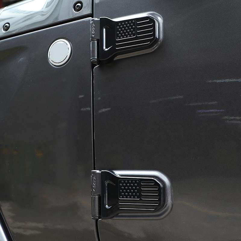 Door Hinge Cover Trim Accessories for 2018-2022 Jeep (black 8pcs)