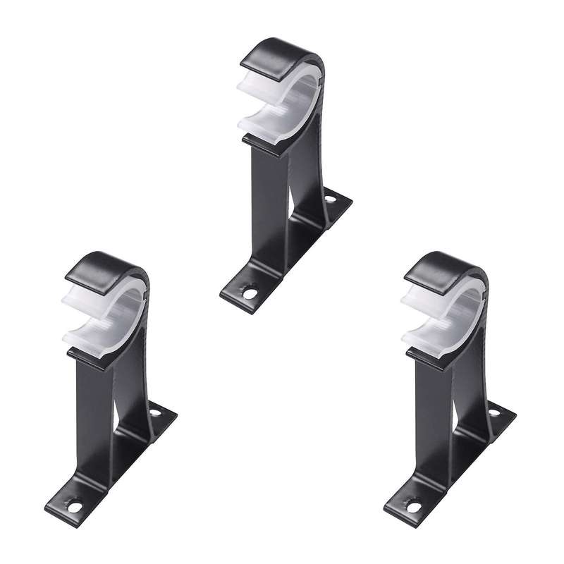 18pcs Curtain Rod Bracket Set Single Hole Small Curtain Rod Hooks