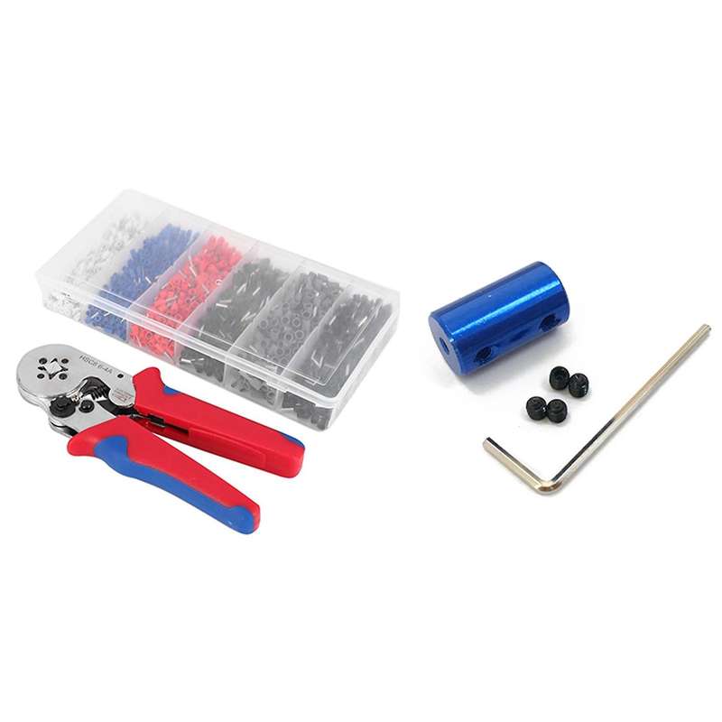 1500pcs Terminal Ferrule Crimper Kit with Ratchet Crimping Tool
