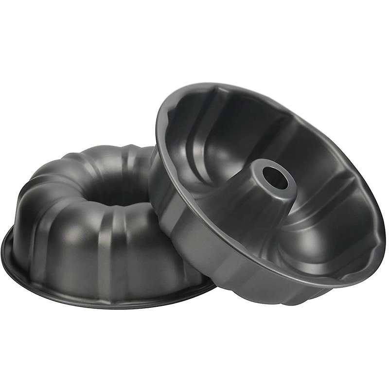 2 Pcs 10 Inch Tube Cake Pans for Baking, Carbon Steel Baking Mold