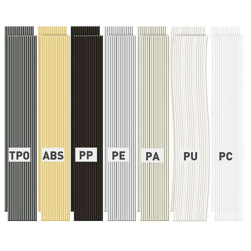 210pcs Plastic Welding Rods, 7 Types Abs Pp Pu Pe Pa Pc Tpo 13 Inch