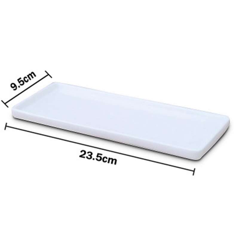 Rectangular Ceramic Tray Plate White Porcelain Plate Mouthwash Tray