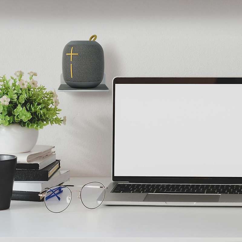 4pack Acrylic Wall Mount Display Shelf for Bluetooth Speaker-white