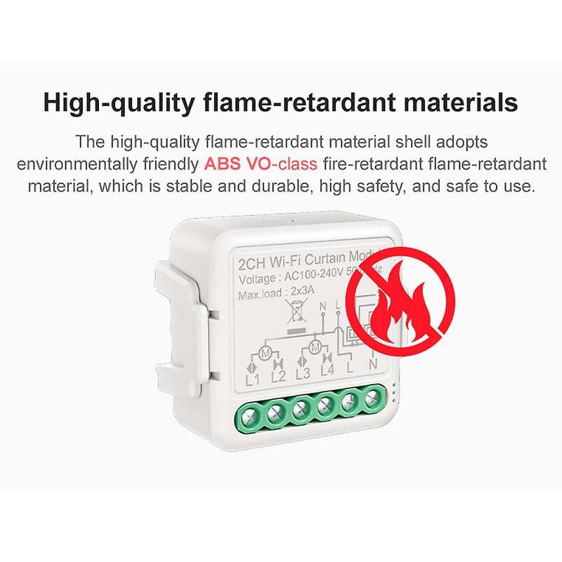 Tuya Wifi Curtain Module for Roller Blind Shutter, Smart Life(2 Gang)
