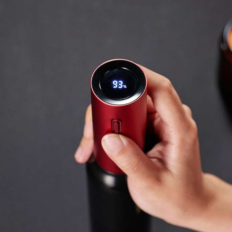 Rechargeable Wine Bottle Opener with Usb Charging for Home Use Black