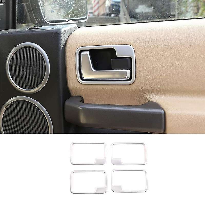 Car Inner Door Handle Bowl Frame Cover Molding Trim(black Wood Grain)
