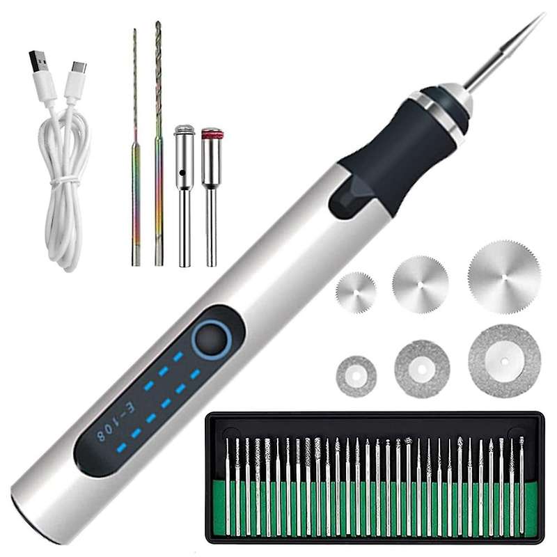 Electric Engraving Pen Cordless Mini Carving Pen 300mah Rechargeable