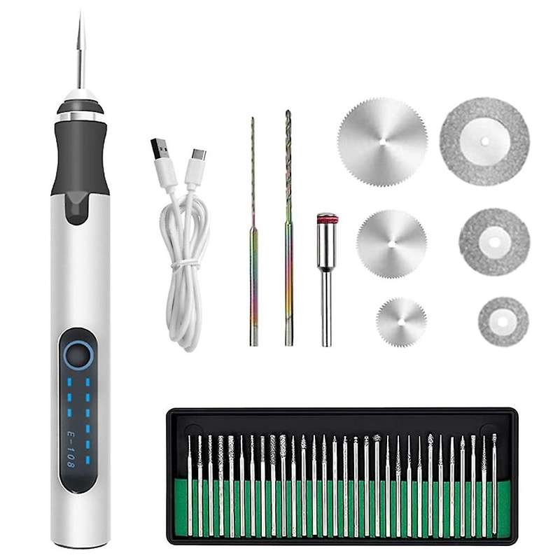 Electric Engraving Pen Cordless Mini Carving Pen 300mah Rechargeable