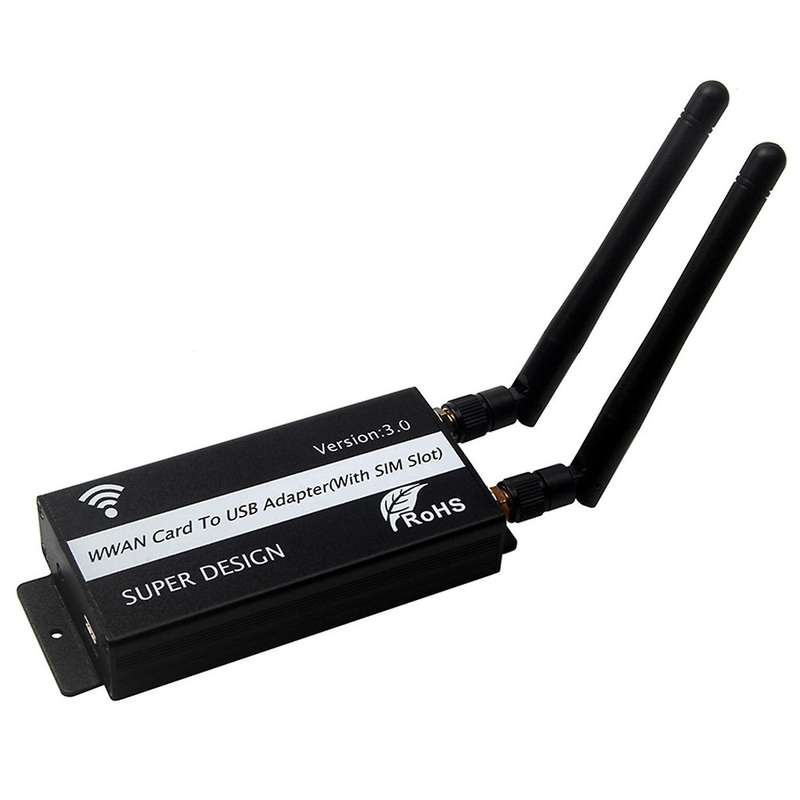 (m.2) Key B to Usb Adapter Board with Sim Card Slot with Shell