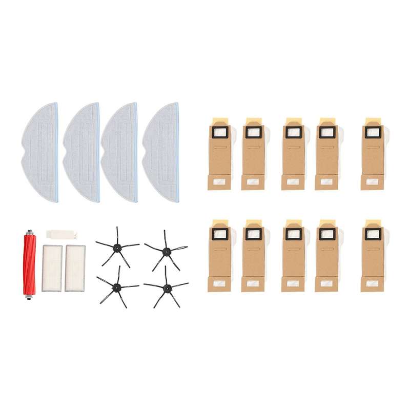 Main Brush Mop Hepa Filter Dust Bag(us) Set for Xiaomi Roborock S7