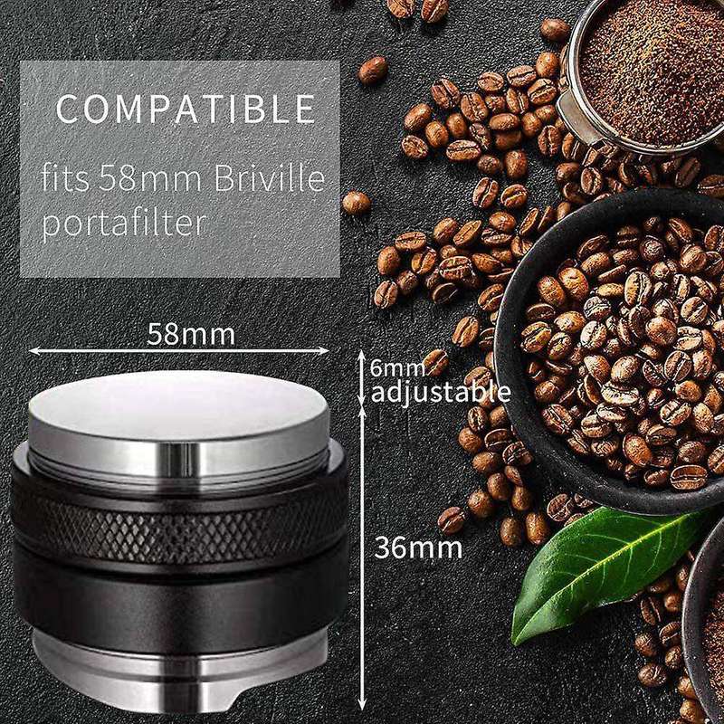 Coffee Tamper for 58mm Breville Portafilter,adjustable Coffee Tamper