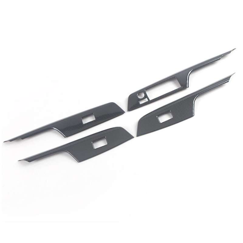 Car Window Glass Lift Switch Button Panel Cover Trim,lhd Carbon