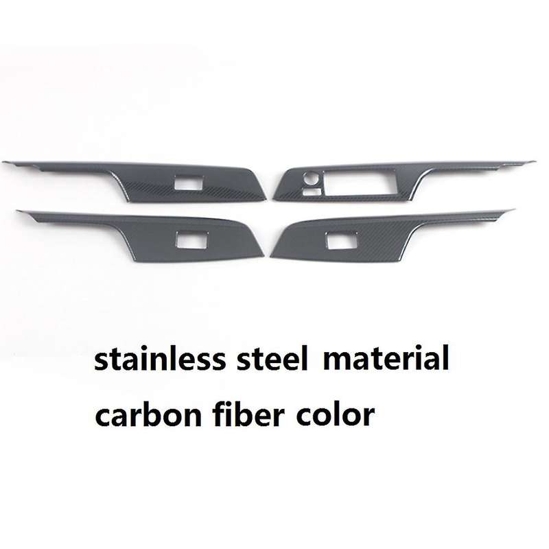 Car Window Glass Lift Switch Button Panel Cover Trim,lhd Carbon