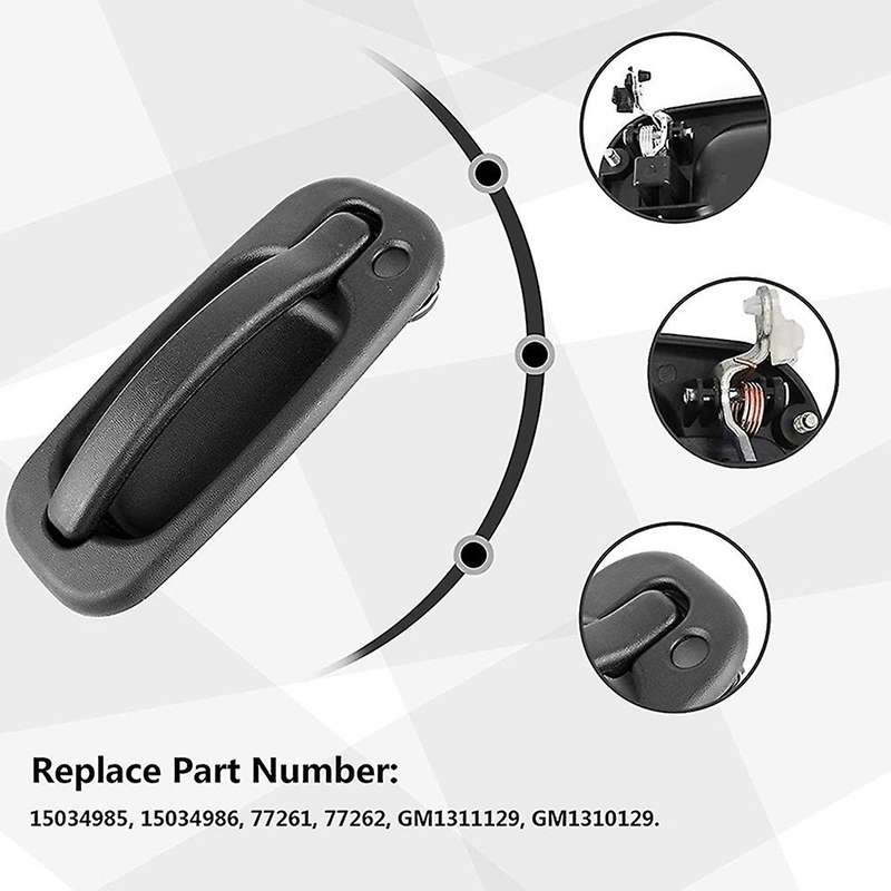 2pcs Car Left Right Exterior Door Open Handle for Chevrolet Silverado