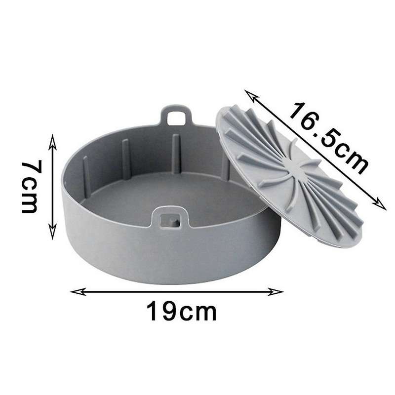 Silicone Pot for Airfryer Reusable Air Fryer Accessories Baking Brown