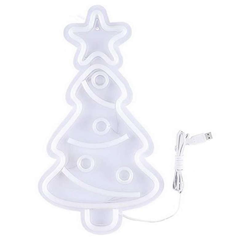 Xmas Tree Neon Light Signs,usb Powered Christmas Festival Led Light