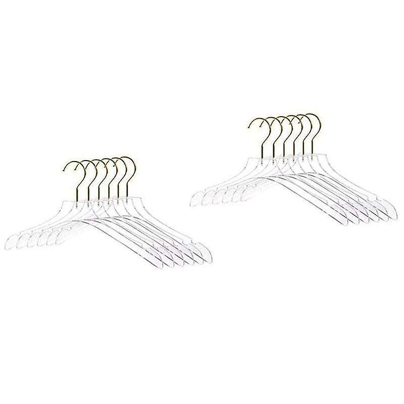 5 Pcs Clear Clothes Hangers with Gold Hook,hanger for Lady Kids Small
