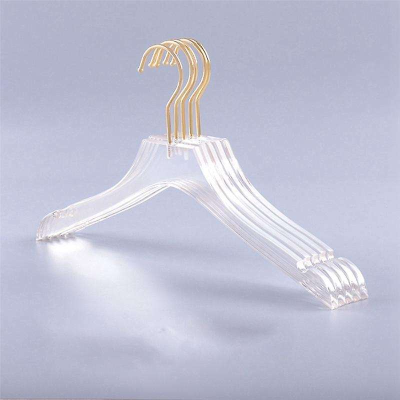 5 Pcs Clear Clothes Hangers with Gold Hook,hanger for Lady Kids Small