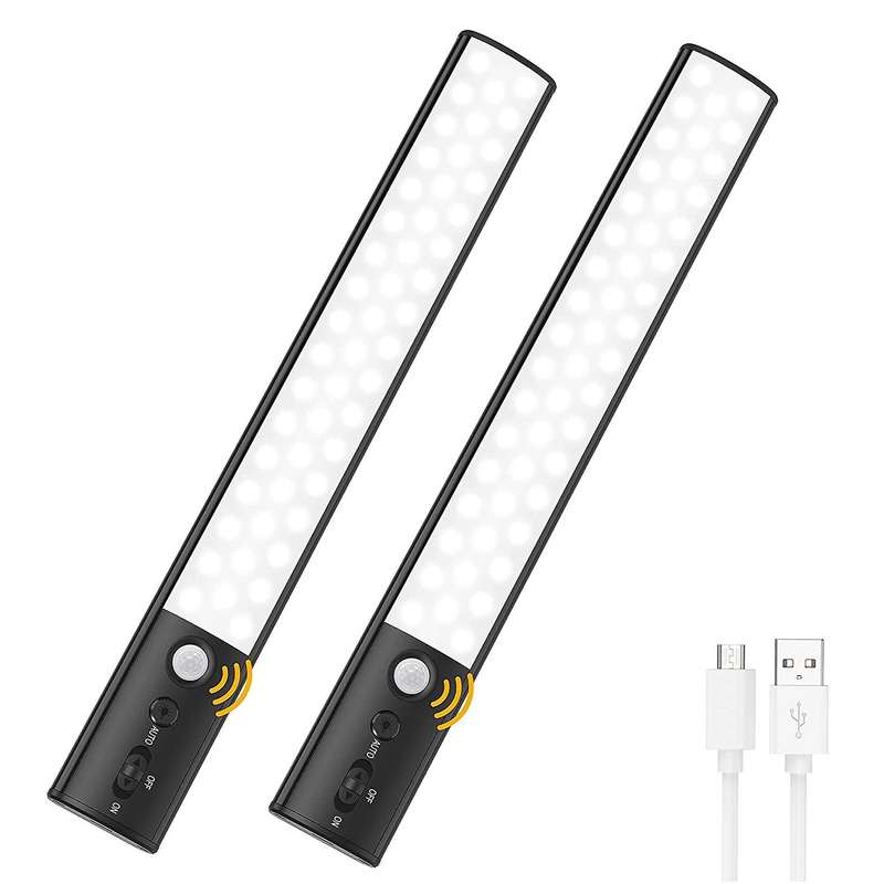 Under Cabinet Light 50 Led Closet Lights Rechargeable Stick-powered