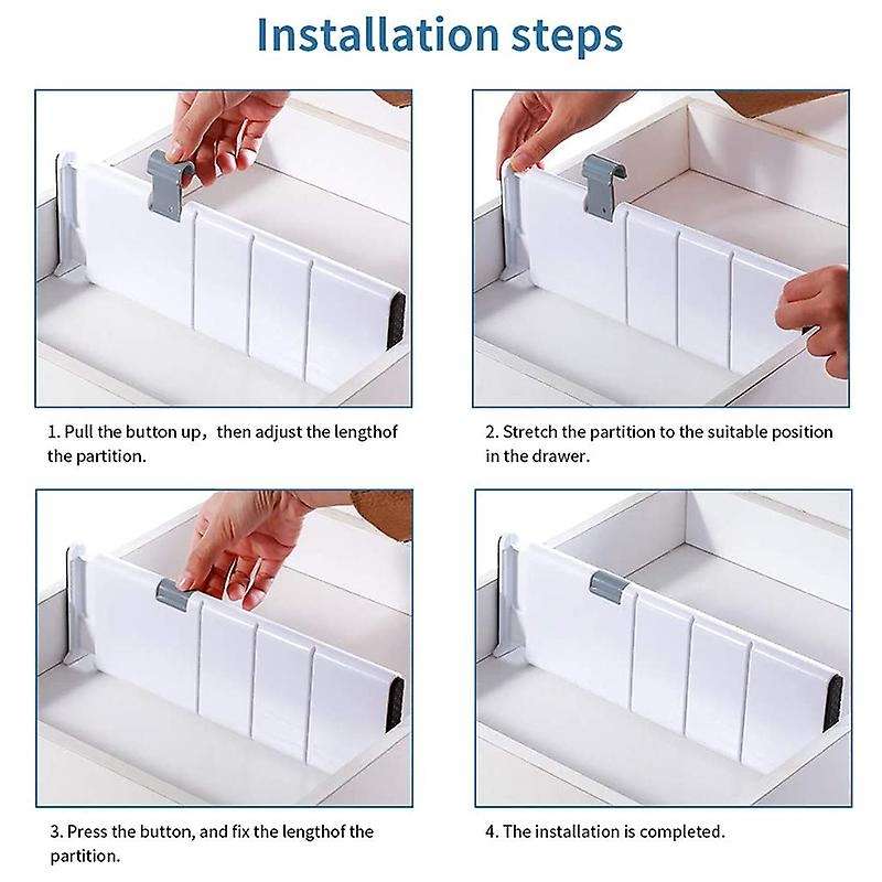 Adjustable Drawer Dividers Organizers for Kitchen, Dresser, Bedroom