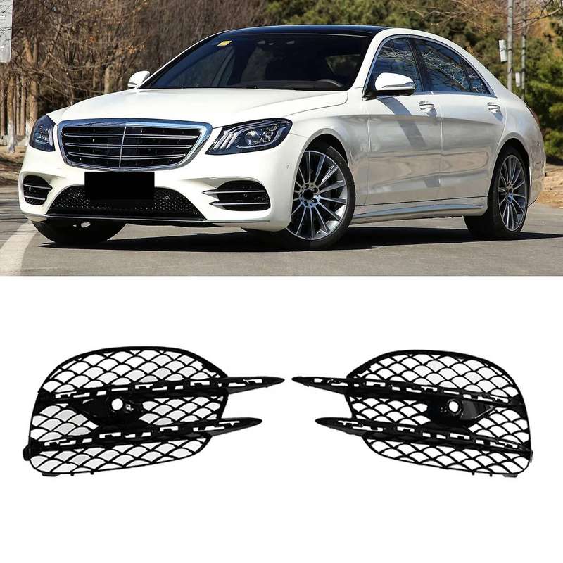 Car Bumper Mesh Grill Grid Left Front Fog Light Cover Grille