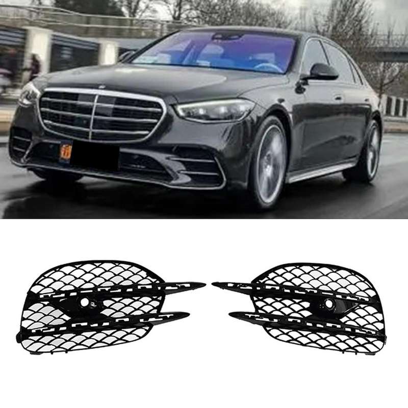 Car Bumper Mesh Grill Grid Left Front Fog Light Cover Grille