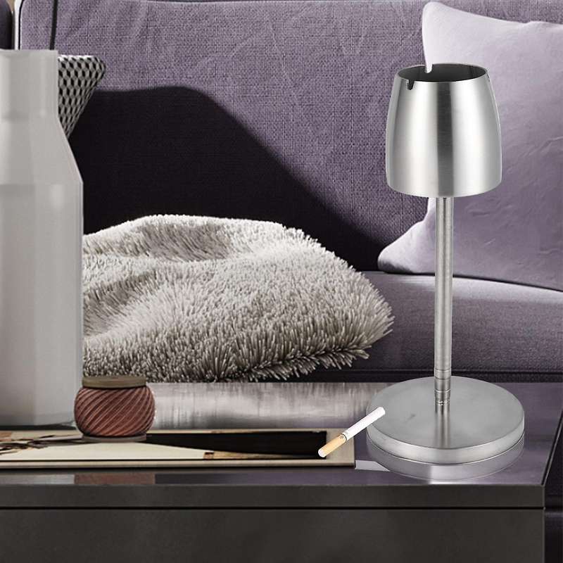 Stainless Steel Telescopic Ashtray Floor Standing Windproof Ashtray