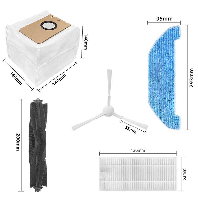 Main Brush Side Brush Filter and Mop Cloth for Neabot Q11 Intelligent