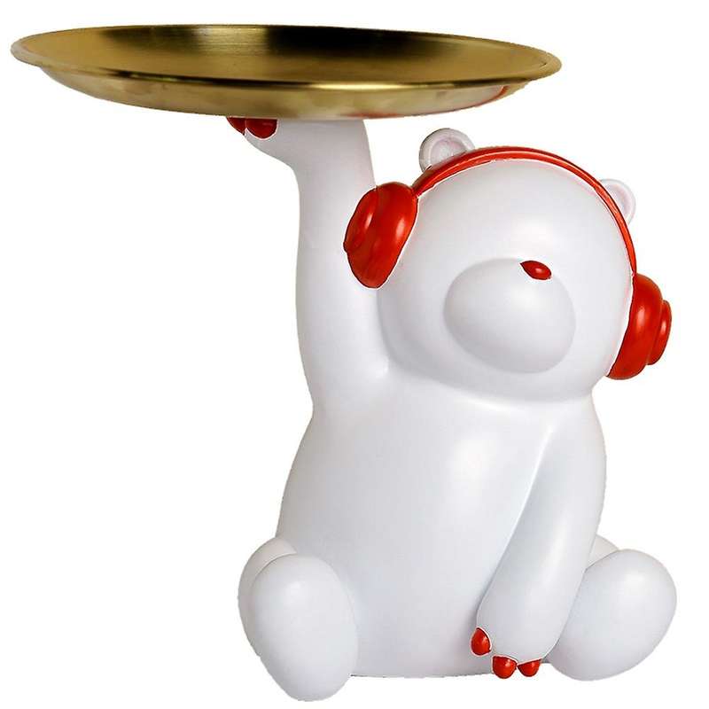 Bear Statue Storage Tray Home Table Decoration Snacks Storage Tray