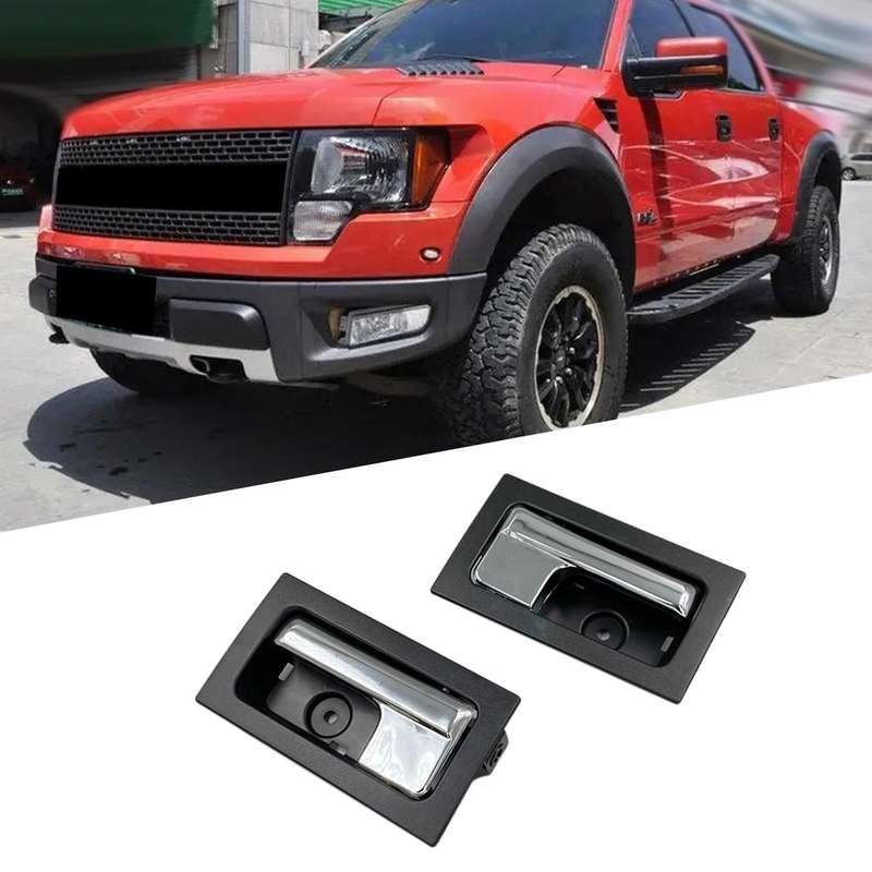 2pcs Left+right Car Inner Handle Door Trim for Ford F150 2009-2014