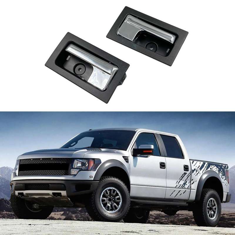 2pcs Left+right Car Inner Handle Door Trim for Ford F150 2009-2014