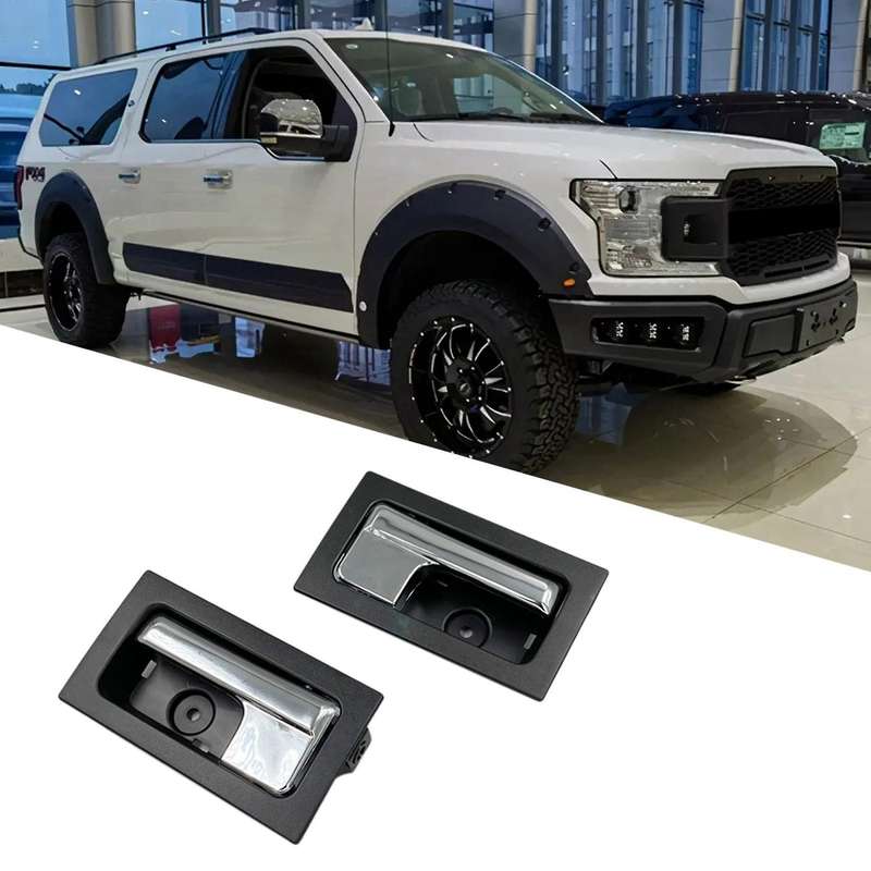 2pcs Left+right Car Inner Handle Door Trim for Ford F150 2009-2014