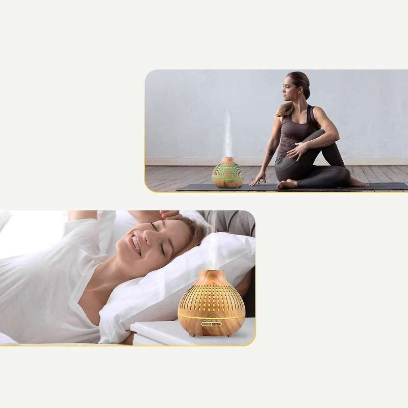 400 Ml Essential Oil Diffuser with Timer for Bedroom with Eu Plug