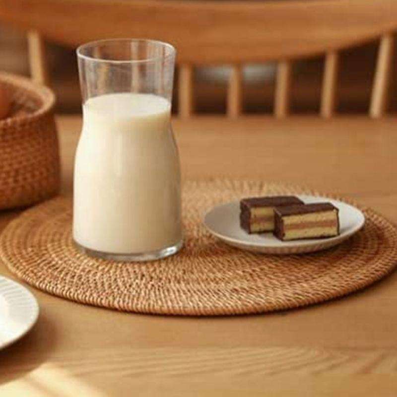 2 Pack Handwoven Rattan Placemats,wicker Table Mats, for Dinner Table