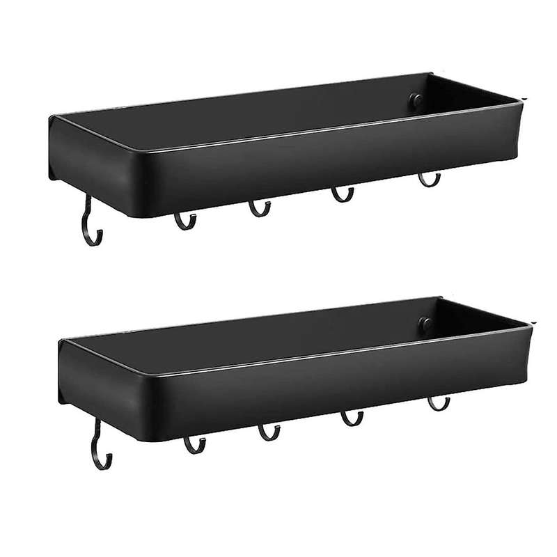 Bathroom Shelves,with 5 Removable Towel Hooks for Bathroom Kitchen