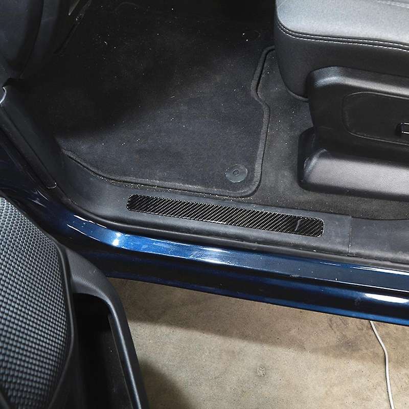 Car Door Sill Strip Guard for Dodge Ram 2018-2022, Carbon Fiber