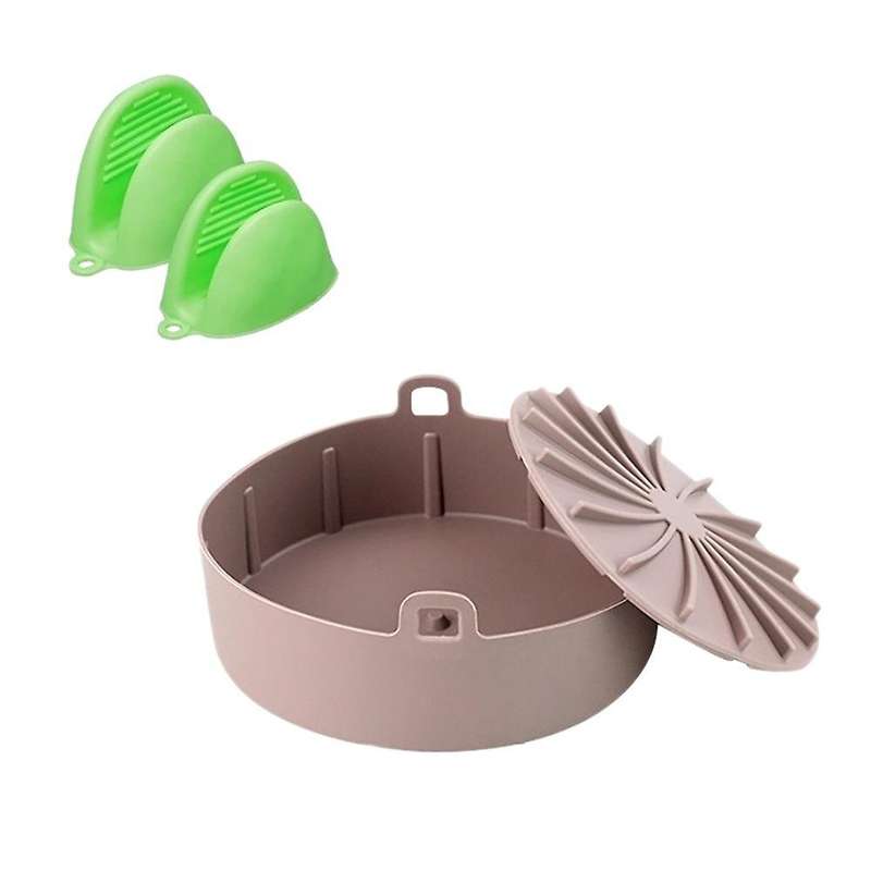 Silicone Pot for Airfryer Reusable Air Fryer Accessories Baking Red