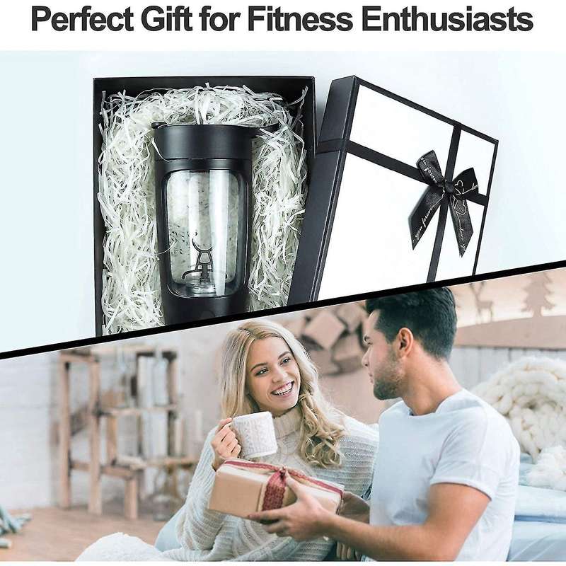 Shaker Bottle for Protein Mixes Rechargeable Black
