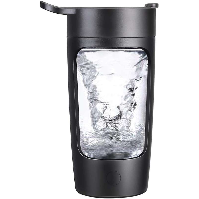 Shaker Bottle for Protein Mixes Rechargeable Black