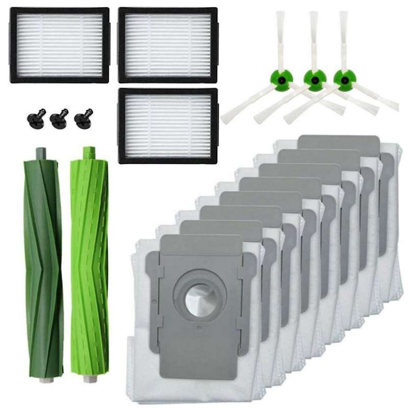 Roll Brush Side Brush Hepa Filter Dust Bag for Irobot Roomba