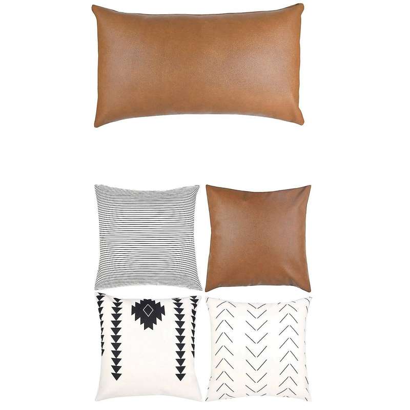 Decorative Lumbar Throw Pillow Cover Only(12 Inch X 20 Inch)