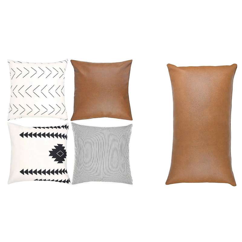 Decorative Lumbar Throw Pillow Cover Only(12 Inch X 20 Inch)